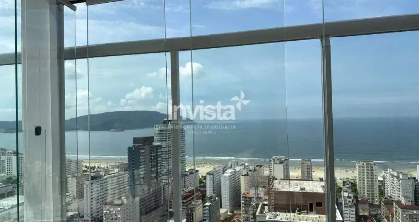 Cobertura com 4 quartos para alugar no Gonzaga, Santos 