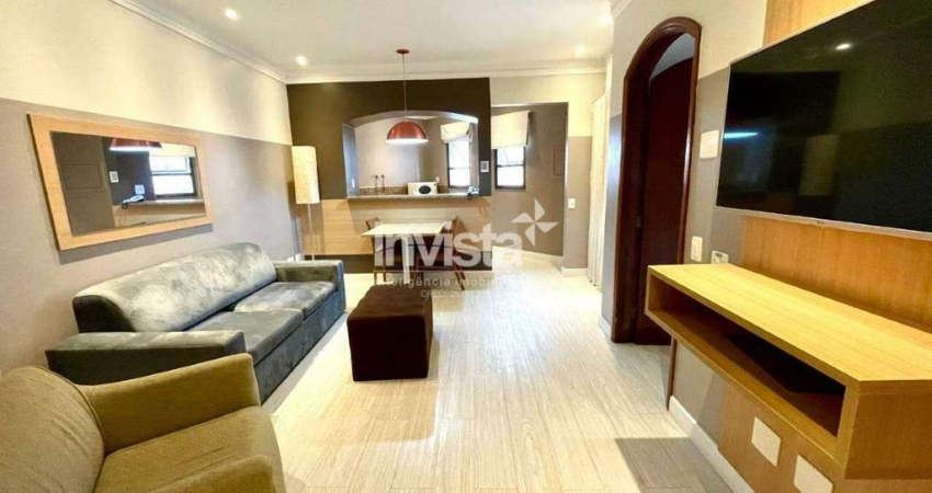 Flat com 1 quarto à venda no Gonzaga, Santos 