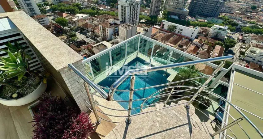 Cobertura com 4 quartos à venda no Embaré, Santos 