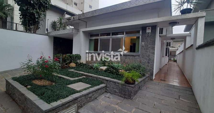 LOCAÇÃO - Casa no Embaré, 4 quartos, mobiliada e equipada
