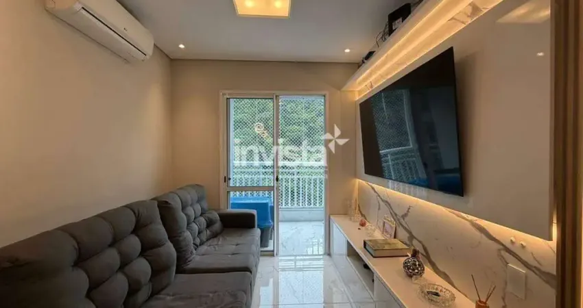 Apartamento 2 quartos no marapé, santos – 62,67 m², mobiliado, com lazer completo