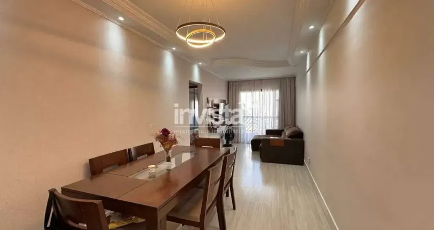 Apartamento à venda no Marapé – Santos/SP Porteira fechada | 2 dormitórios | Vista livre