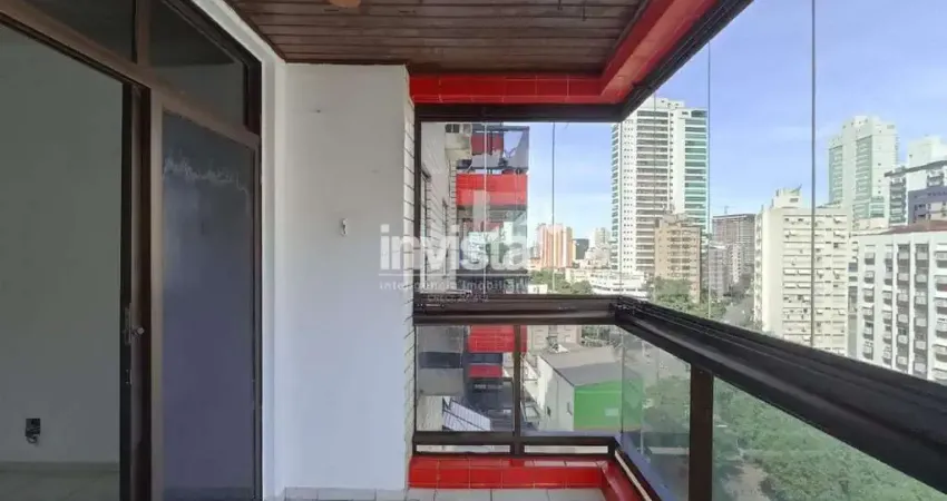 Apartamento 2 Dormitórios com dependência e VARANDA para Alugar na PONTA DA PRAIA em Santos
