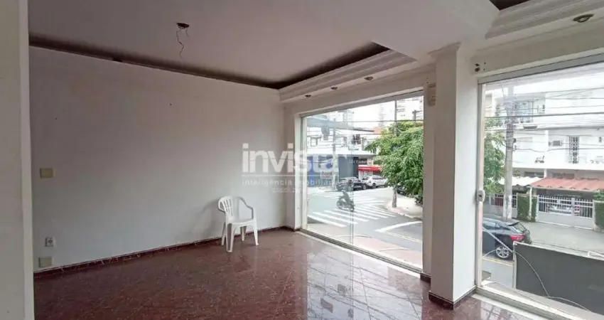 Ponto comercial para Alugar no bairro do Embaré em Santos