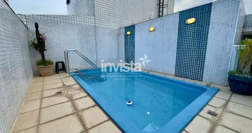 Cobertura com 3 quartos para alugar no Embaré, Santos 