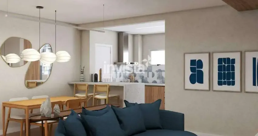 Gonzaga – 100 m², 3 dormitórios (1 suíte), varanda, reforma completa e localização privilegiada!