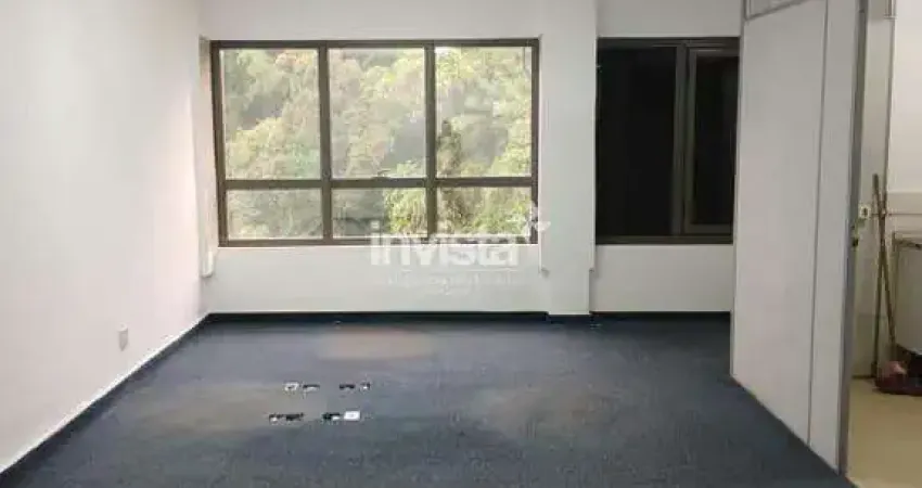 Conjunto comercial para alugar no centro de santos – 87,98 m², 1 quarto, 2 salas e 2 banheiros