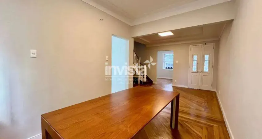 Casa com 3 quartos para alugar no Embaré, Santos