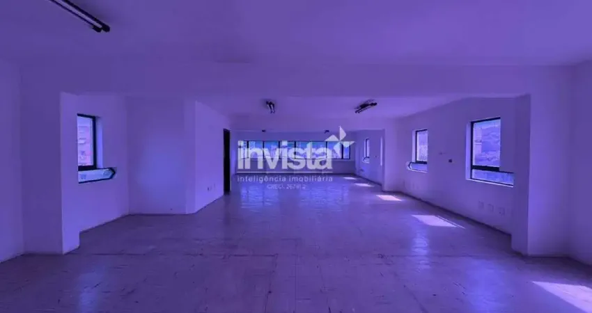 Sala comercial para alugar com 121m² na avenida ana costa em santos