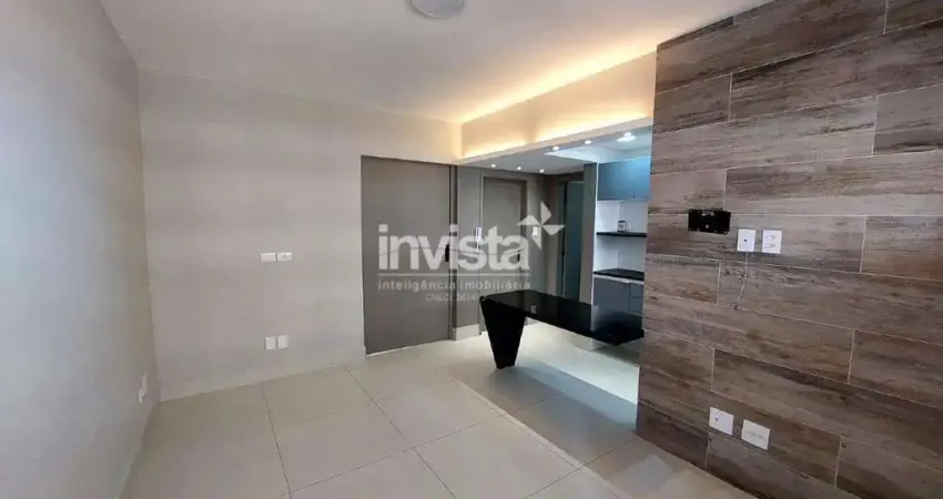 Apartamento de dois dormitórios de frente a praia no boqueirão santos