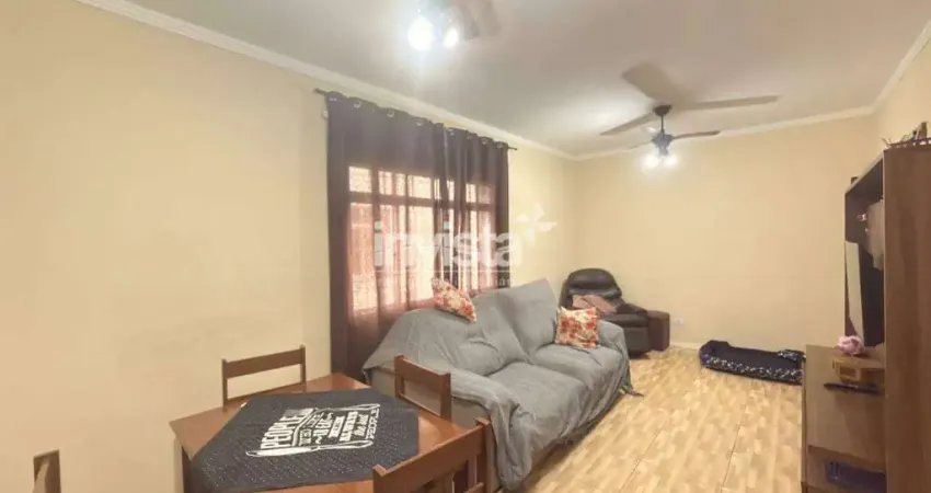 Apartamento 3 dormitórios mobiliado à venda em santos (encruzilhada) - frente, 90m², 1 vaga