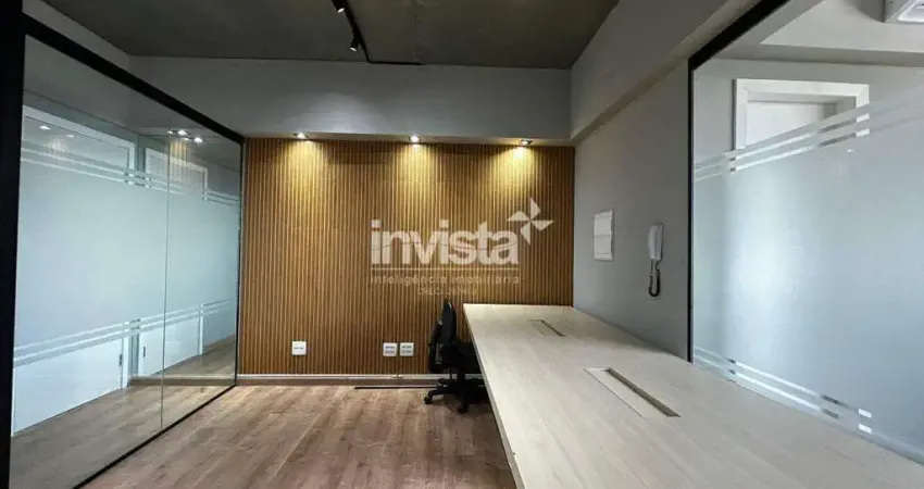Sala comercial para alugar no Estuário, Santos