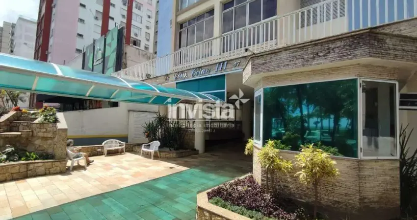 Aluguel: apartamento prédio frente ao mar, 1 dormitório, 60 m² no boqueirão, santos.