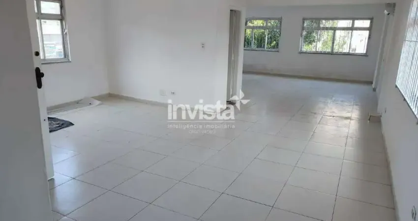 Sala comercial frente | 80 m² para alugar em santos - av. pedro lessa, aparecida.