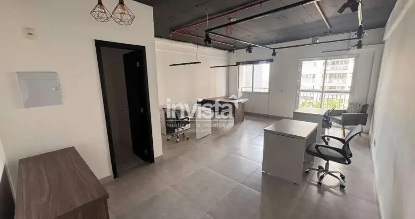 Sala comercial para alugar na Vila Mathias, Santos