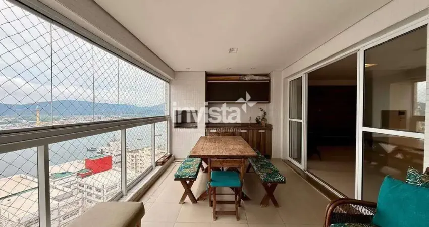 Apartamento 3 dormitórios para alugar na ponta da praia em santos