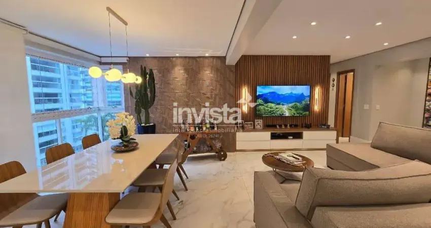 Apartamento 3 dormitórios e 2 vagas em condomínio de alto padrão – ponta da praia, santos