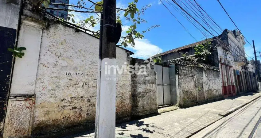 Terreno com 1200m² para alugar na rua general câmara - centro de santos