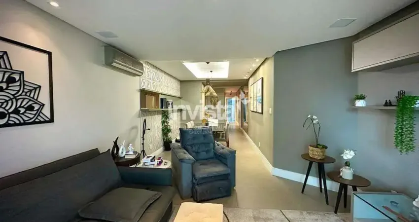 Apartamento à venda em embaré, santos – 3 quartos (1 suíte), frente, 2 vagas