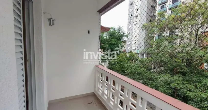 Lindo apartamento 2 dorms com sacada de frente - aluguel em santos (campo grande) – vaga insuficiente.