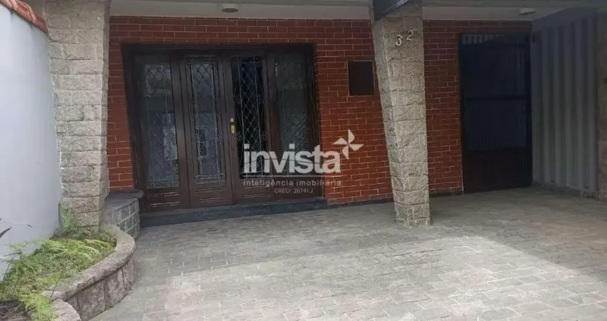 Casa com 3 quartos para alugar no Boqueirão, Santos
