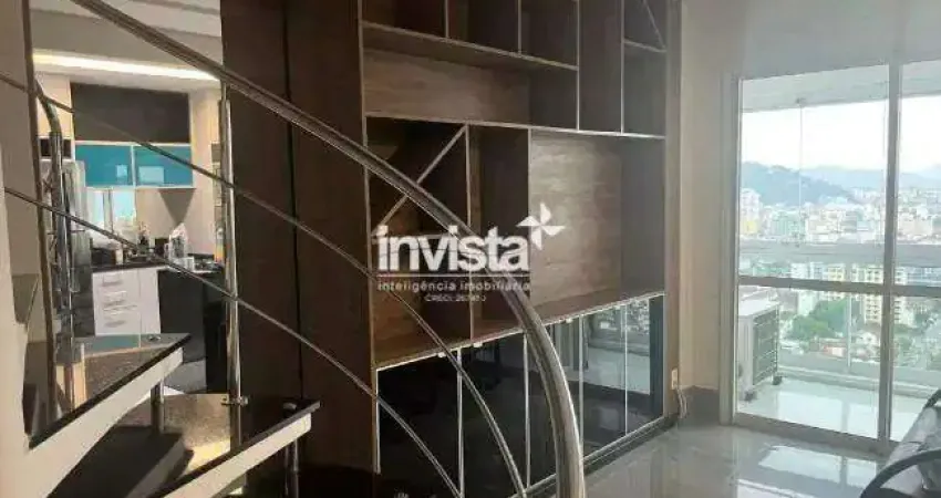 Cobertura com 2 quartos para alugar no Boqueirão, Santos