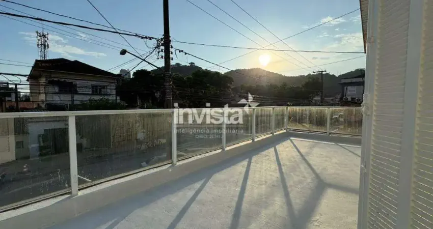 Sala Comercial REFORMADA com varanda para Alugar no Marapé em Santos