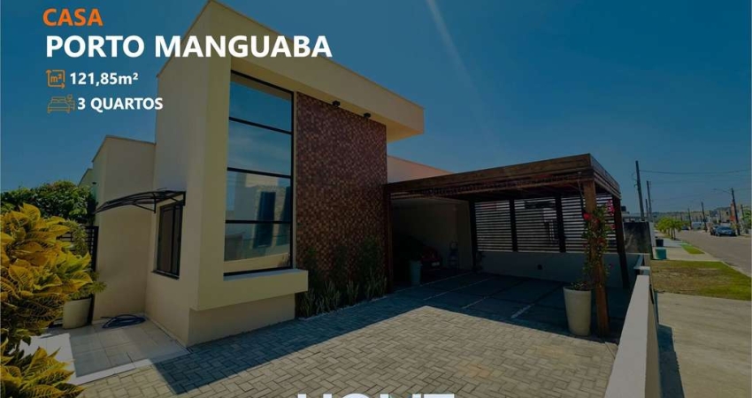 LINDA CASA NO PORTO MANGUABA - Com 3 quartos - completa de armários