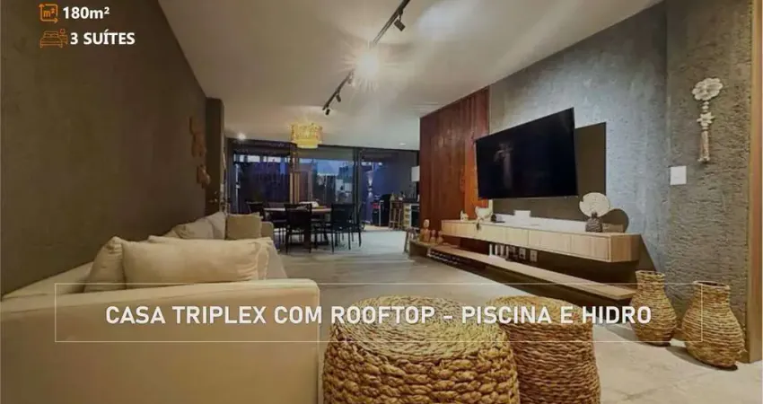 Villa pysá - casa duplex com 3 suítes - piscina e hidromassagem no rooftop