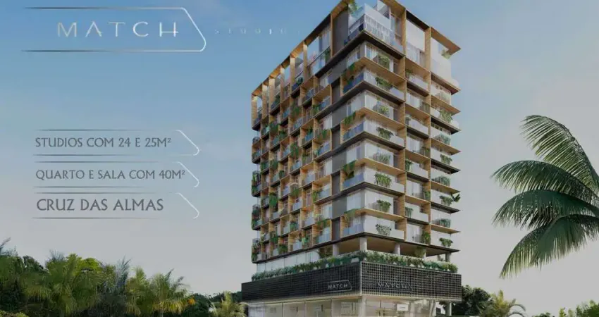 Match studios - studio e quarto e sala na região com maior crescimento imobiliário