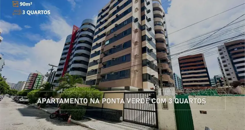 Apartamento com 3 quartos para alugar na Rua Vital Barbosa, 241, Ponta Verde, Maceió