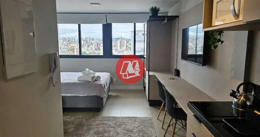 Studio mobiliado para alugar com 25,53m², 1 vaga no go rio branco
