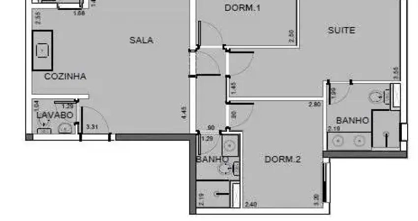 Apartamento para Venda em Barueri, Jardim Iracema/Aldeia, 3 dormitórios, 1 suíte, 2 banheiros, 3 vagas