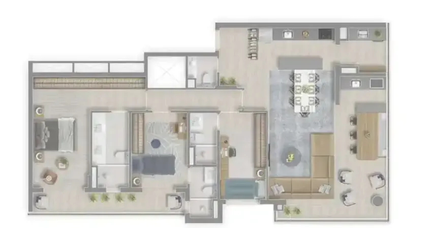 Apartamento para venda em barueri, centro comercial jubran, 3 dormitórios, 3 suítes, 4 banheiros, 2 vagas