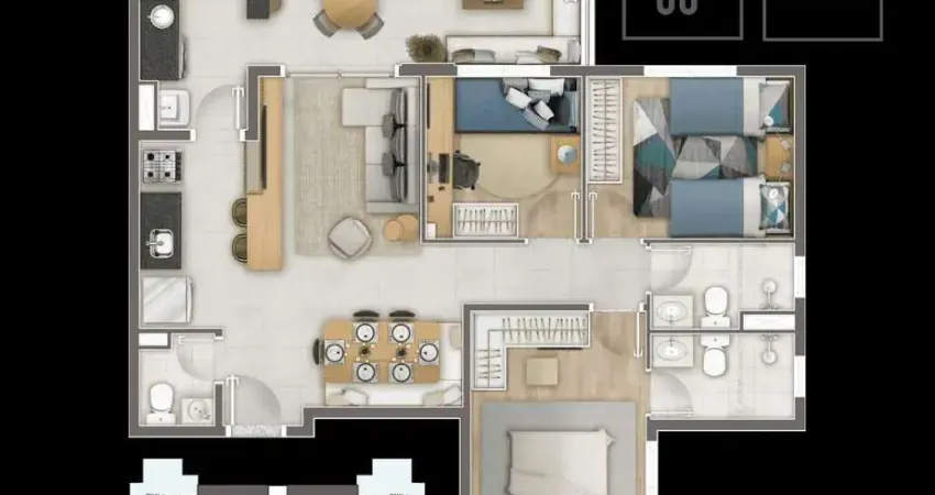 Apartamento 3 Quartos para Venda em Barueri, Nova Aldeinha/Aldeia, 3 dormitórios, 2 suítes, 3 banheiros, 2 vagas