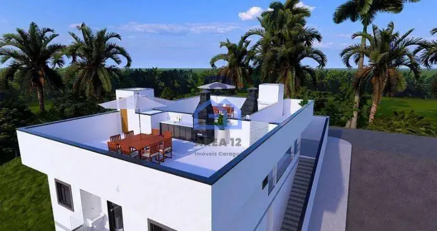 Casa em concomínio à venda no bairro massaguaçu em caraguatatuba, sp com 2 suítes à poucos metros d