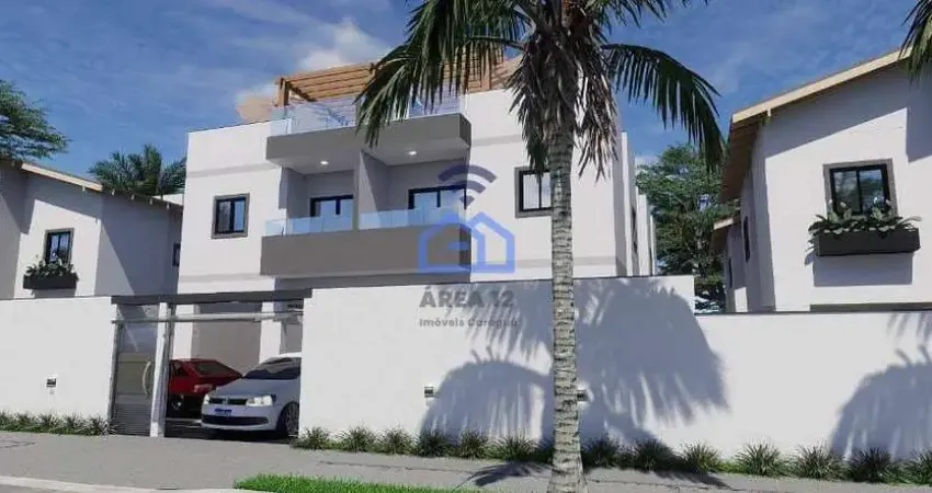 Casa em condomínio à venda no bairro massaguaçu em caraguatatuba, sp à 450 metros da praia com 2 su