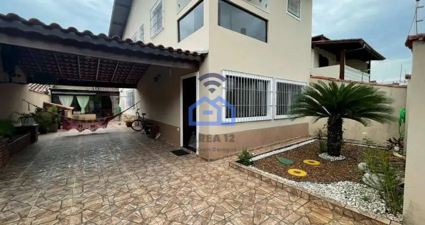 Sobrado à venda no bairro sumaré em caraguatatuba, sp com ótima localização - 3 dormitórios sendo 1