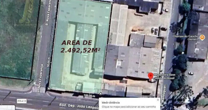 Terreno à venda, 2492 m² por r$ 12.500.000,00 - vila maria antonieta - pinhais/pr