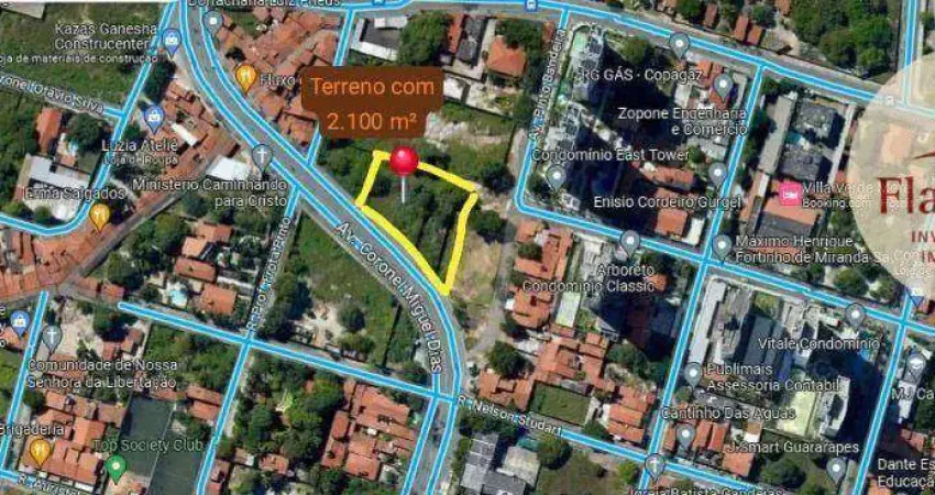 Terreno à venda no bairro Guararapes, 2100 m² por R$ 7.350.000 - Guararapes - Fortaleza/CE