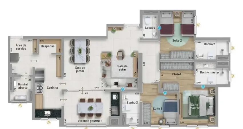Apartamento com 3 dormitórios à venda, 117 m² por R$ 1.376.000 - Nova Petrópolis - São Bernardo do Campo/SP