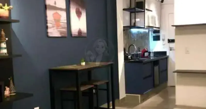 Sala living no josé menino vista pro mar e mobiliado | silvia simone imóveis