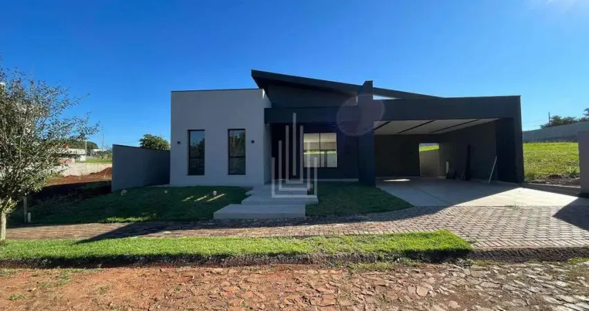 Casa térrea à venda no condomínio residencial villa conscientia asa sul em foz do iguaçu.