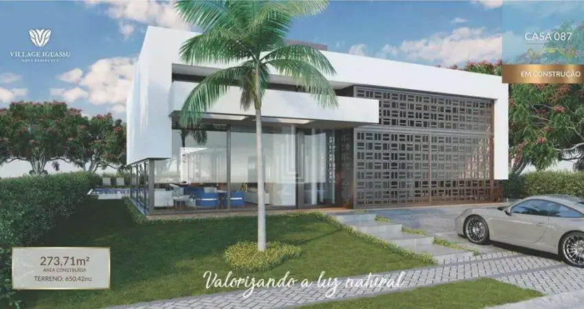 Casa alto padrão à venda no condomínio village iguassu em foz do iguaçu