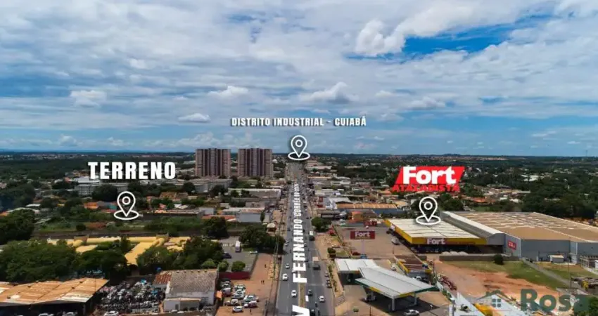 Terreno à Venda e Locação, no Bairro Parque Ohara, localizado na Avenida Ferrando Corrêia, Cuiabá.