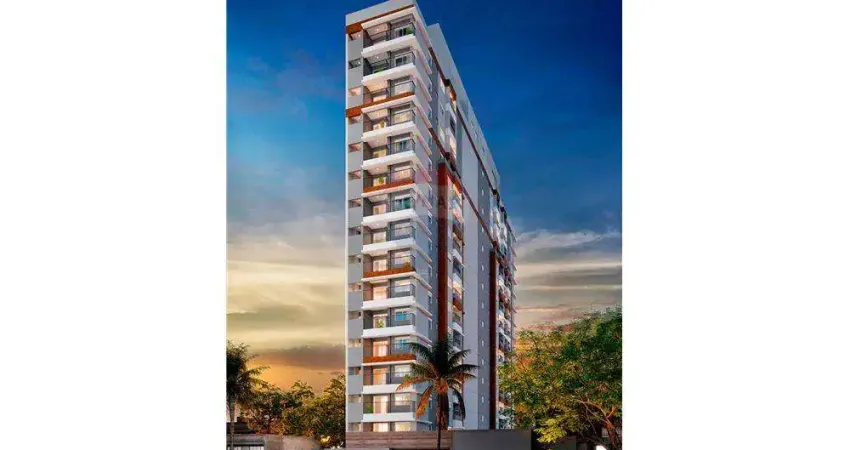 Vende estúdio, rua das palmeiras, 311, 29,47m², apto 605, 1 suíte, sala, varanda, cozinha integradas, r$300.594