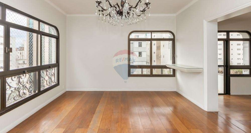 PRÉDIO CLÁSSICO DO JARDINS C/MUITA ELEGÂNCIA -Á.útil 288m² c/4 dorms(3 suítes com closets),varandas,4 vagas de garagem e depósito P/R$5,3MM