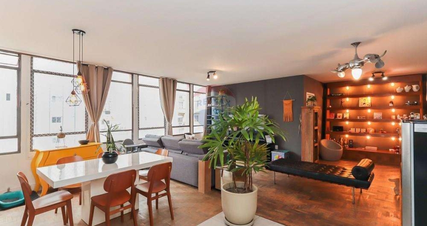 Vende apto, Av. Casper Líbero, 522, 5º and, 93 m², pronto para morar, 3 dorm, salas integradas, circuito cultural