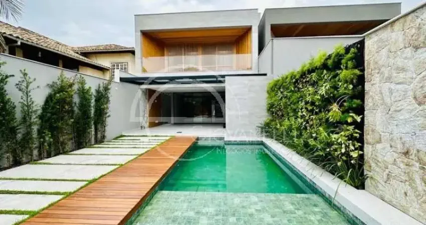 Venda de casa tríplex de luxo no condomínio rio mar - barra da tijuca - 4 quartos, 4 suítes, 3 vagas - 500m² de área