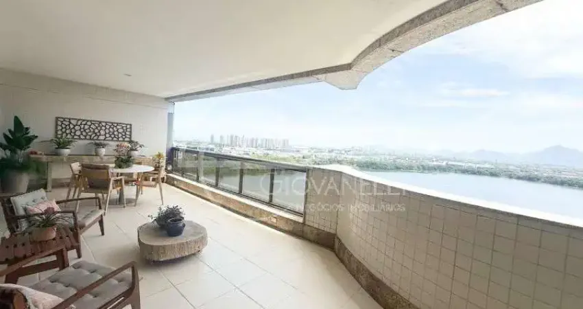 Residência de luxo na barra da tijuca: apartamento de 4 suítes, 5 banheiros e 3 vagas de garagem - 410m²